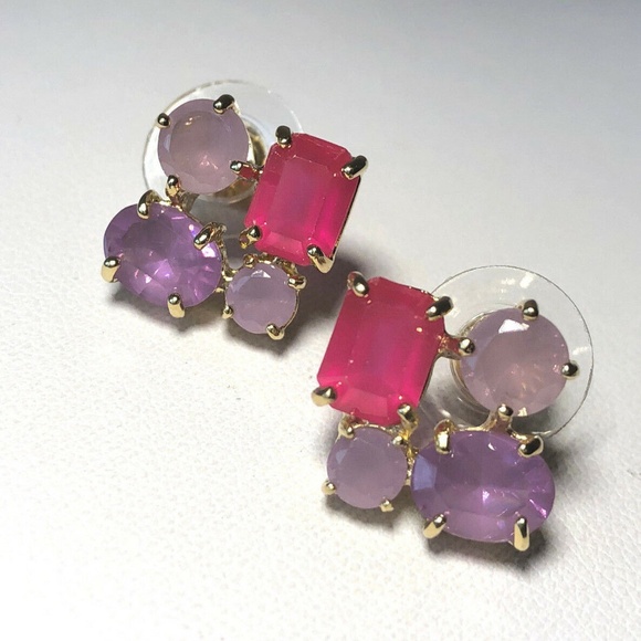 KATE SPADE PINK STONES EARRINGS,  BRAND NEW - Picture 3 of 16